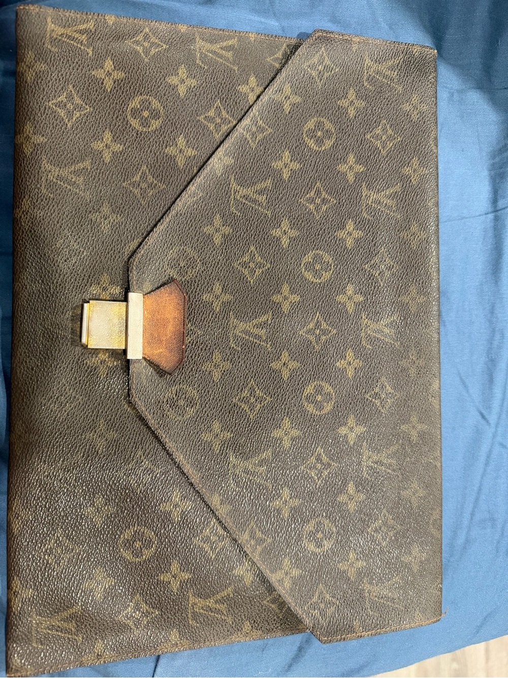 Louis Vuitton Monogram Canvas Envelope Briefcase in Brown